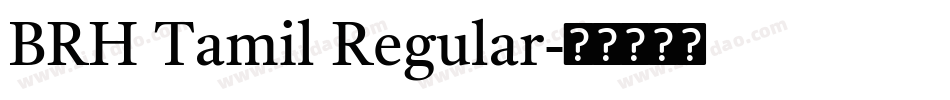 BRH Tamil Regular字体转换
